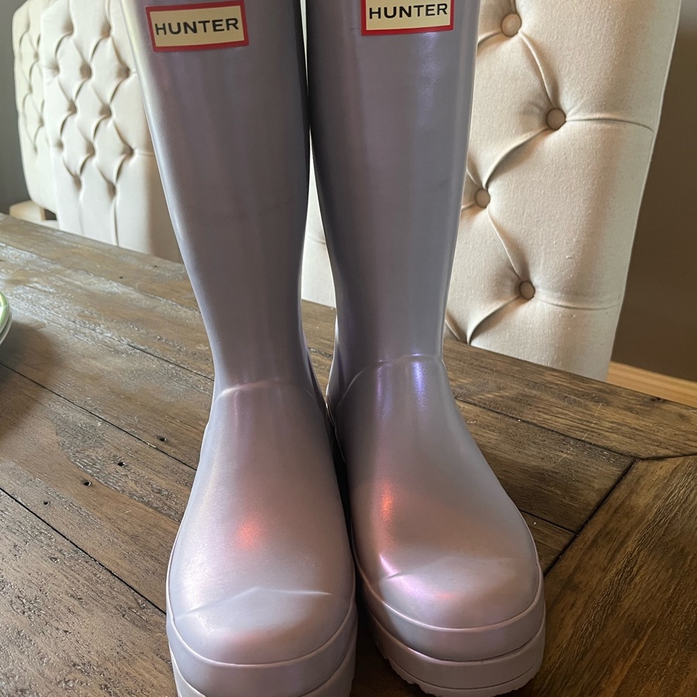 Hunter rain boots lavender